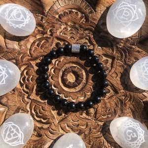 Black Tourmaline Stretch Bracelet